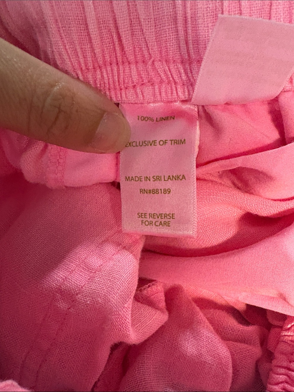 Lilly Pulitzer Taron Linen Pant in Pink SZ S VGUC - Picture 4 of 6
